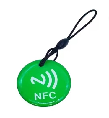 13.56MHz Waterproof Epoxy NFC Card Tag Stickers Google Review Circle Keyfob for Payment RFID Communication Interface