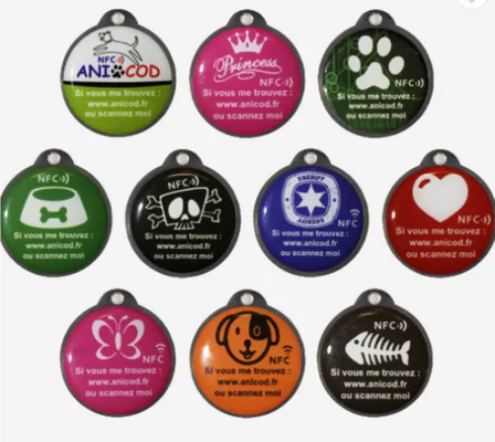 13.56MHZ Anti Lost RFID Pet Tag QR Code 213 EpoxyFor Dog Cat , RFID pet tag