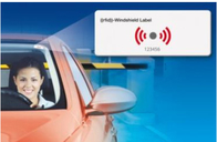 960MHZ Auto Management UHF RFID Windshield Label R6P Chip