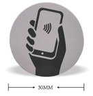 Read Only Token NFC RFID Hard Tag 30mm Logo Printed With Built In Authentication