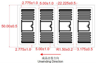 ISO18000 6C Inlay 4419mm UHF RFID Label Coated Paper Mini Size