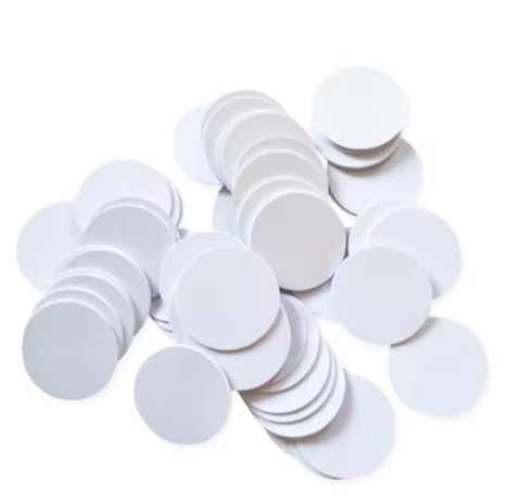 Round Coin Tag 125Khz Frequency Waterproof Tk4100 4168 T5577 25mm Mini PVC RFID Chip Card