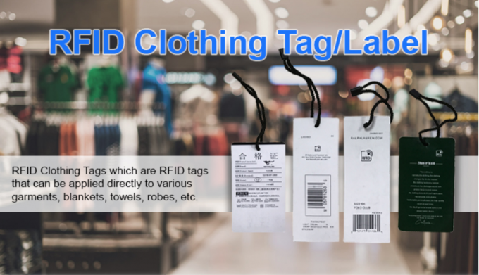 Component Clothes Tag 105*35mm Clothing Passive RFID Hang Tag For Clothing Store Managem